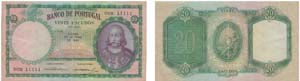 Paper Money - Portugal 20$00 ch. 6 1954 ... 