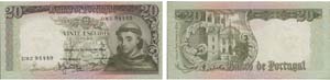 Paper Money - Portugal 20$00 ch. 7 1964 ... 