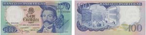 Paper Money - Portugal 100$00 ch. 7 1965 ... 