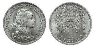 Portugal - Republic - 1$00 1946              ... 