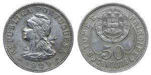 Saint Thomas and Prince - 50 Centavos 1929   ... 