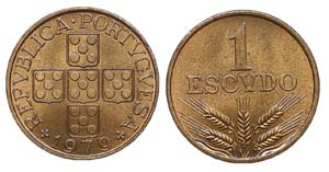 Portugal - Republic - 1$00 1979, Eixo ... 