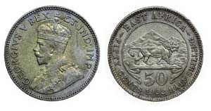 East Africa - 50 Cents 1922                  ... 