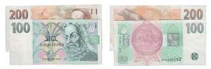 Paaper Money - República Checa 2 expl. 100, ... 