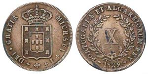 Portugal - D. Miguel I - X Réis 1829        ... 