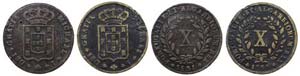 Portugal - D. Miguel I - 2 coins  X Réis ... 