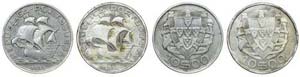 Portugal - Republic - 2 coins 10$00 1933, ... 