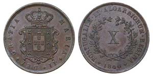 Portugal - D. Maria II - X Réis 1840        ... 