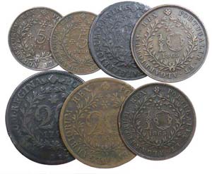 Azores - D. Maria I and D. Luís I - 7 coins ... 