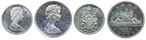 Canada - 2 coins 50 Cents, Dollar 1966       ... 