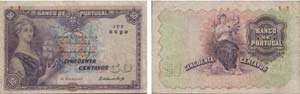 Paper Money - Portugal - 50 Centavos ch. 1 ... 