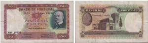 Paper Money - Portugal - 50$00 ch. 6A 1949   ... 