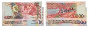 Paper Money - São Tomé e Príncipe 2 expl. ... 
