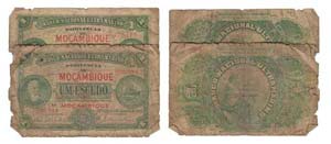 Paper Money - Moçambique 2 expl. 1$00 1921  ... 