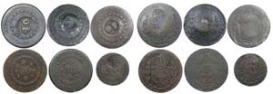 Brazil - 6 coins 40, 80 Réis 1828-1852      ... 