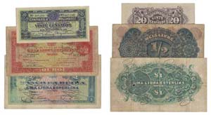 Paper Money - 3 expl. Mozambique 1/2, 1 ... 