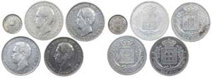 Portugal - D. Luís I - 5 coins 50, 500 ... 