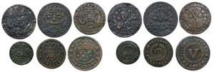 Portugal - D. João V - 6 coins 1-1/2 Real, ... 