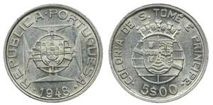 Saint Thomas and Prince - 5$00 1948          ... 