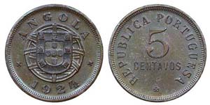 Angola - 5 Centavos 1924                     ... 