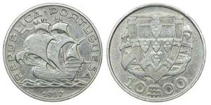 Portugal - Republic - 10$00 1937             ... 