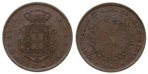 Portugal - D. Maria II - X Réis 1841        ... 