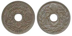 French-Indochina - 1/2 Cent 1939             ... 