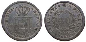 Portugal - D. Maria II - Pataco 1833, Loios  ... 