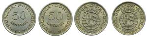 Angola - 2 coins 50 Centavos 1948, 1950      ... 