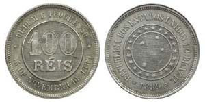 Brazil - 100 Réis 1889                      ... 