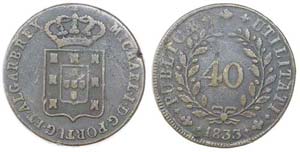 Portugal - D. Miguel I - Pataco 1833         ... 