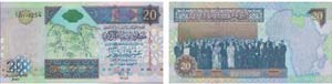 Paper Money - Líbia 20 Dinars ND (2002)     ... 