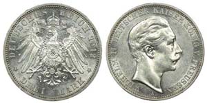 Germany - Prussia - 3 Mark 1912 A            ... 