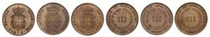 Portugal - D. Luis I - 3 coins III Réis ... 