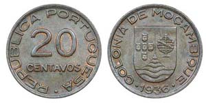 Mozambique - 20 Centavos 1936                ... 
