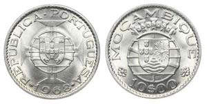 Mozambique - 10$00 1968                      ... 