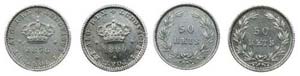Portugal - D. Luis I - 2 coins 50 Réis ... 