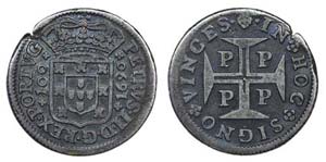 Portugal - D. Pedro II - 6 Vinténs 1690 P   ... 
