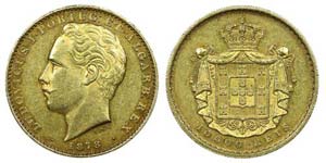 Portugal - D. Luís I - 10.000 Réis 1878    ... 