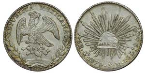 Mexico - 8 Reales 1879/8 Go SM               ... 