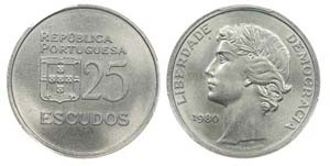 Portugal - Republic - 25$00 1980             ... 