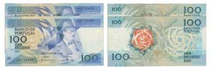 Paper Money - Portugal 2 expl. 100$00 ch. 9 ... 