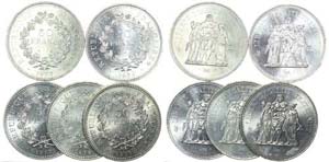 France - 5 coins 50 Francs 1975-1979         ... 