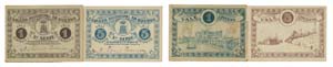 Cédula - Guarda 2 expl. 1, 5 Centavos 1922  ... 