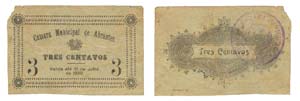 Cédula - Abrantes 3 Centavos 1920           ... 