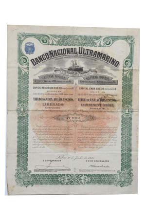 Share - Banco Nacional Ultramarino - 90$00 ... 