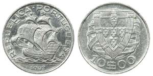 Portugal - Republic - 10$00 1942             ... 