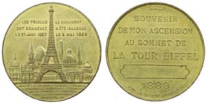 Medal - Torre Eiffel 1889                    ... 