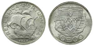Portugal - Republic - 10$00 1948             ... 