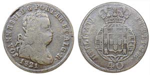 Portugal - D. João VI - Pataco 1821         ... 